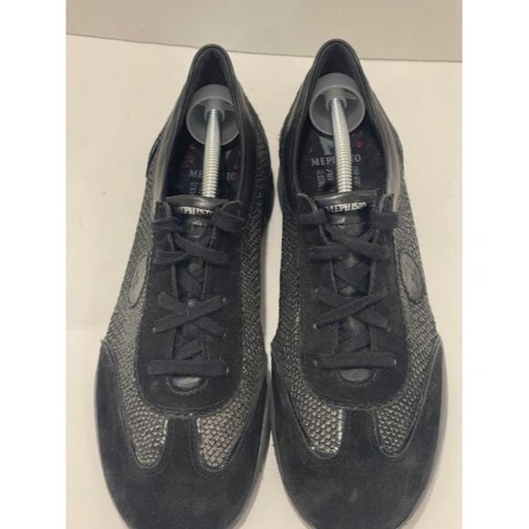 Mephisto Mens Runoff Air-Jet System Sneakers Size 8 US Black Suede & Leather Com - Picture 1 of 16